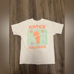 Daydreamer Kate’s Ice Cream Puff Print White T Shirt Size M